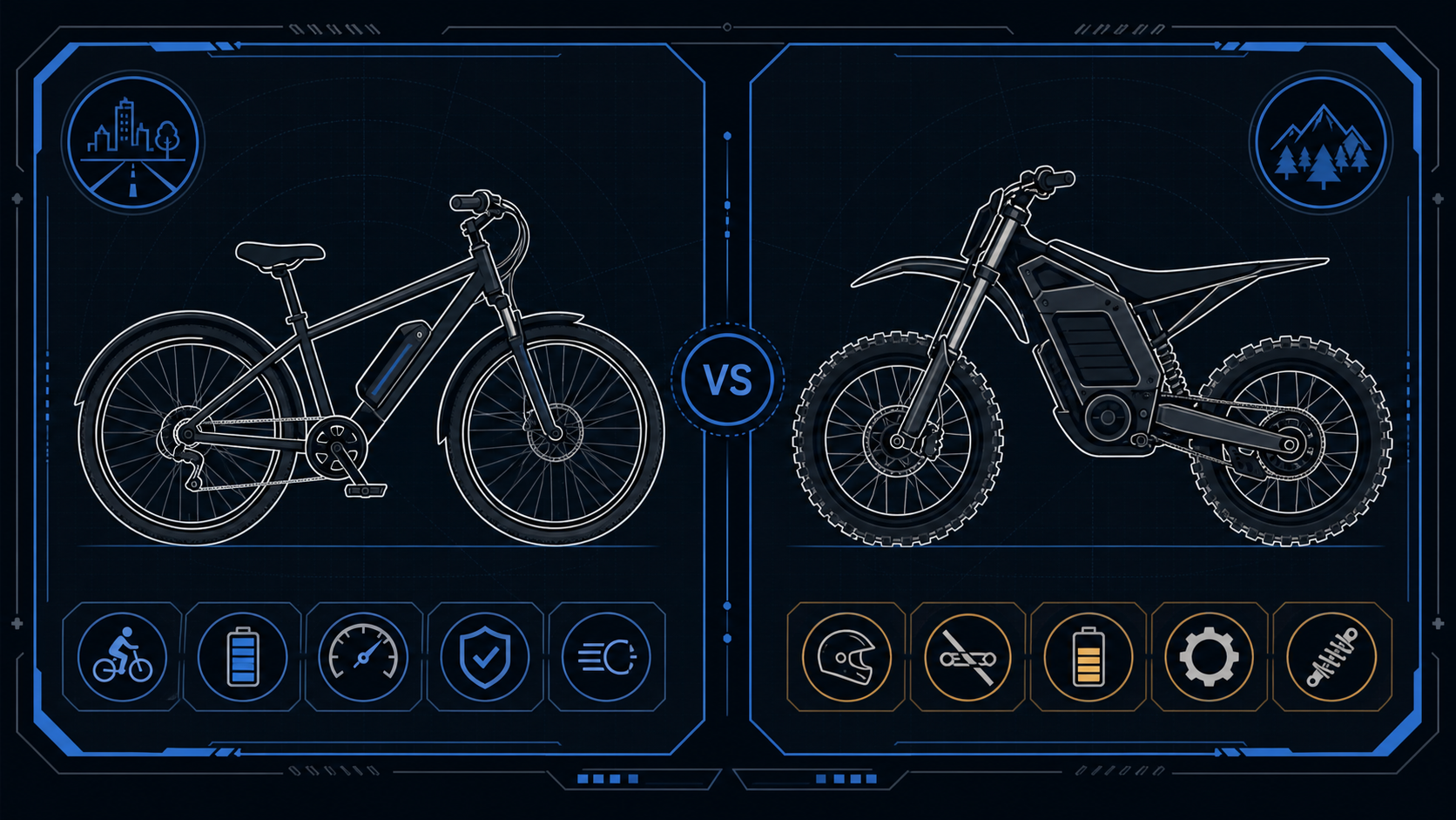 Electric bicycle vs electric dirt bike legal classification